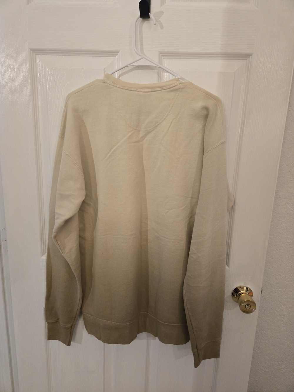 ComfortWash Crewneck Sweatshirt in Light Beige - Classic Everyday Pullover - Picture 2 of 3